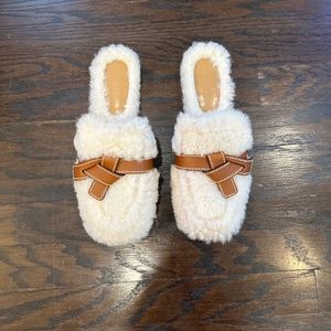 Loewe Shearling Gate Slippers